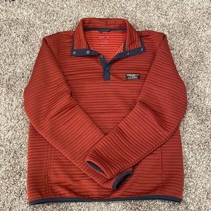 L.L Bean Button hoodie. Slightly Used. Size small. Crimson red